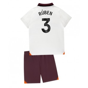 Manchester City Ruben Dias #3 Dětské Venkovní dres komplet 2023-24 Krátký Rukáv (+ trenýrky)